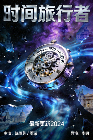 最新更新电影《时间旅行者》海报 - 科幻时钟与穿越元素
